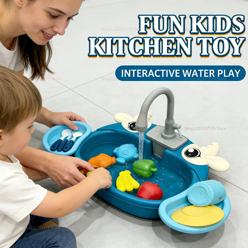 子供用プレイキッチンセット、模擬食器洗い機と電動循環水おもち - Gaming Accessories Needed のレビューと価格
