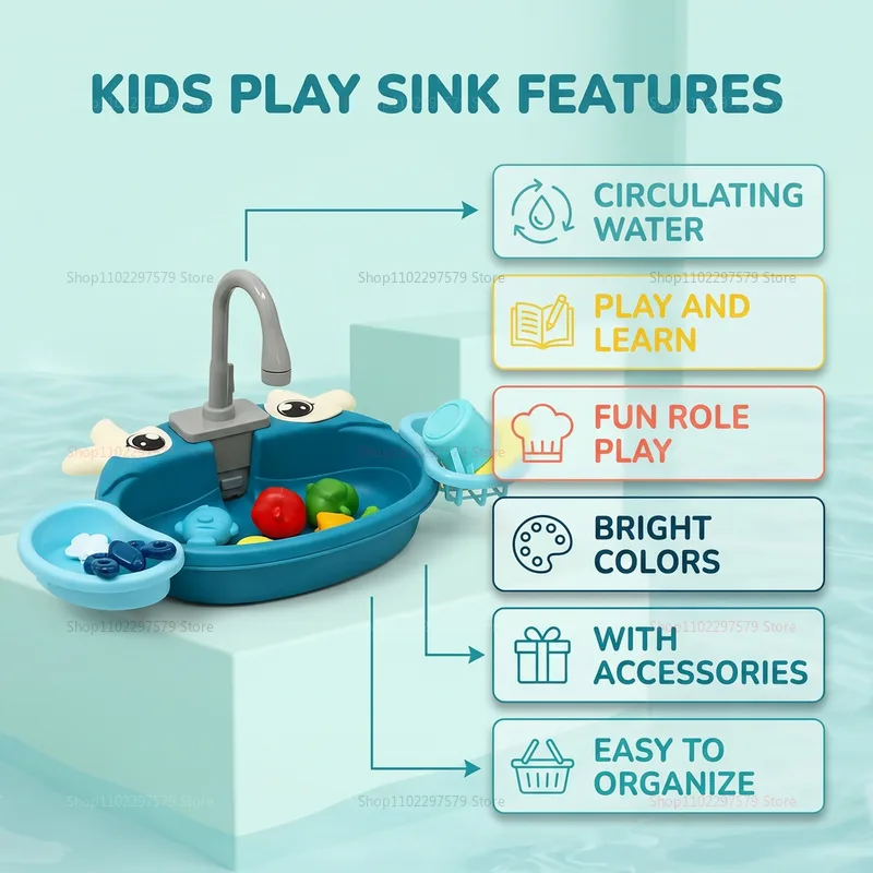 子供用プレイキッチンセット、模擬食器洗い機と電動循環水おもち - Gaming Accessories Needed のレビューと価格