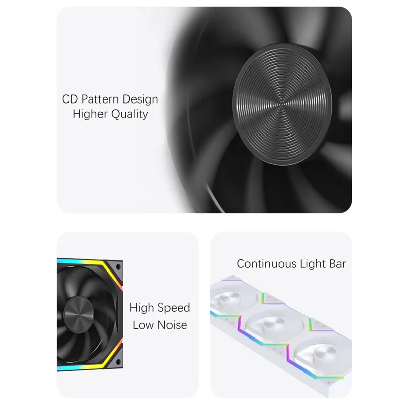 120mm ARGBファン インフィニティミラーデザイン 5 - Gaming Accessories For Setup のレビューと価格