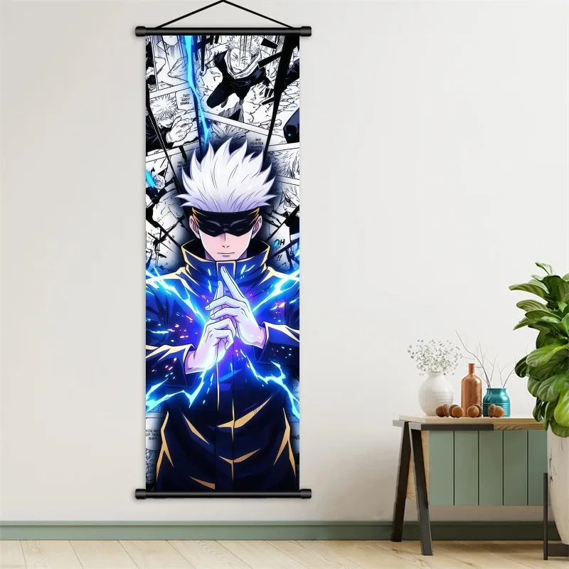 呪術廻戦 五条悟 アニメアート 布製ウォールポスター 壁掛け - Gaming Accessories Bedroom のレビューと価格